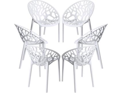 Pack 6 Cadeiras  Nido (Branco - 60 x 80 x 60 cm - Polipropileno)