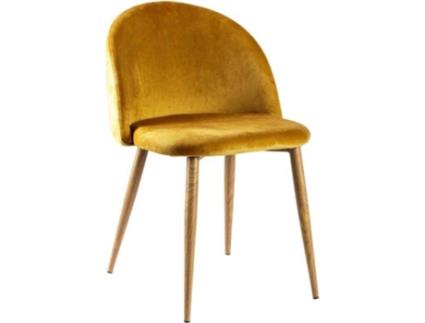 Cadeira  Vint (Amarelo - 38 x 74 x 43 cm - Veludo - Aço Reforçado)