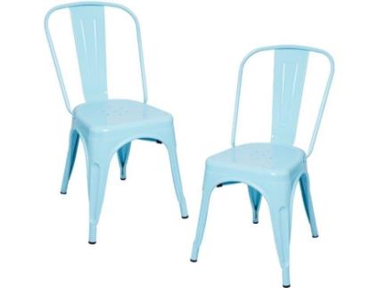 Pack 2 Cadeiras  Torix (Azul - 45 x 86 x 48 cm - Aço Reforçado)