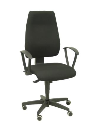 Silla de Oficina Leganiel sincro tela negro brazos fijos