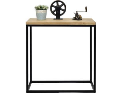 Aparador  iCub Big Wood (Preto - 35x70x80 - Madeira e Metal)