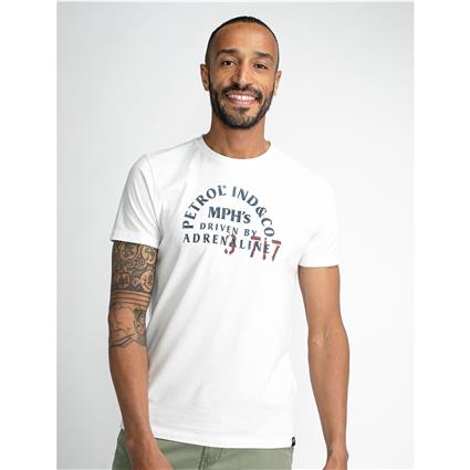 Petrol Industries T-shirt com gola redonda e logótipo