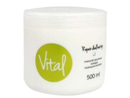 Dupla Hairtip máscara Máscara de Reparação Vital para fins cabelo 500ml danificados com rozdwojonymi