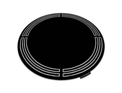 Tapete Hampton Chick Redondo Quadro Preto (circulo 160 cm)