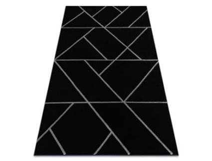 Tapete Emerald Exclusivo 7543 Glamour, À Moda Geométrico Preto / Prata (240 x 330 cm)