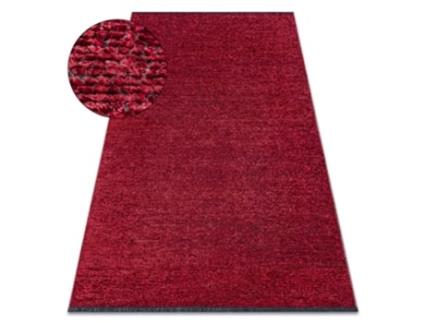 Tapete Florence 24021 Uma Cor, Glamour, Tecido Plano, Franjas - Vermelho (78 x 150 cm)