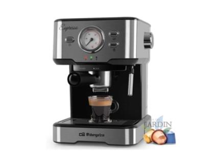 Máquina de Café ORBEGOZO Automática para Espresso compatível cápsulas Nespresso (1100W - 1.5 L)