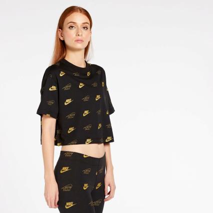 T-shirt  Gold - Preto - T-shirt Crop Mulher tamanho M