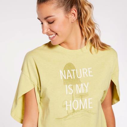 T-shirt Crop Verde - T-shirt Montanha Mulher tamanho M