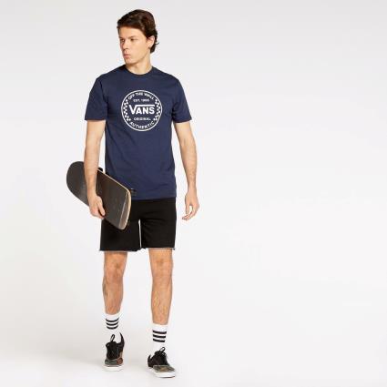 T-shirt  Checker - Azul - T-shirt Homem tamanho L