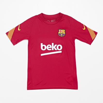 Camisola FCB Treino Vermelho - Futebol Júnior tamanho 16