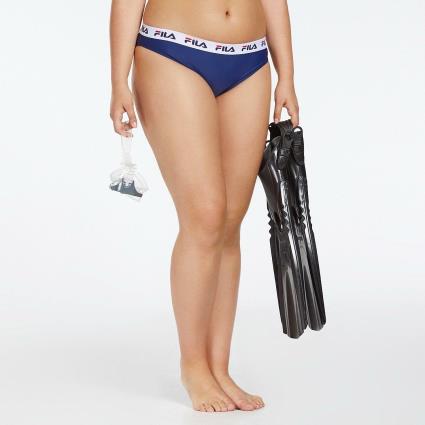 Cueca de Biquíni Azul e Branco - Mulher tamanho S