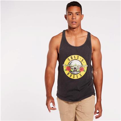 Camisola Alças Guns&Roses - Cinza - Camisola Alças Homem tamanho S