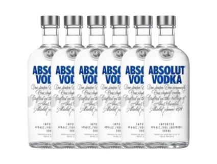 Vodka ABSOLUT Absolut (0.5 L - 6 unidades)