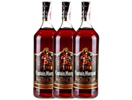 Rum CAPTAIN MORGAN Captain Morgan Black Label Jamaica Rum (1 L - 3 unidades)
