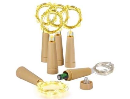 Fio de Luzes MMINGY de Fada 6 Peças Acionadas Por Bateria 2M 20 Led