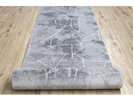 Passadeira Structural Mefe 2783 Mármore Dois Níveis de Lã Cinza Cinzento 60 cm
