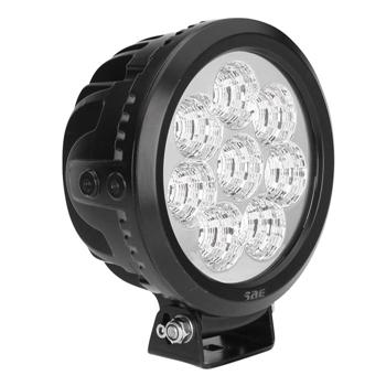 FAROL DE TRABALHO COM 8 LEDS 80W DE LUZ REDONDO DISPERSA 53052