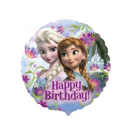 Balão Foil 18 Anna & Elsa Happy Birthday