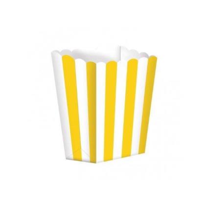 5 Sacos De Pipocas Riscas - Amarelo