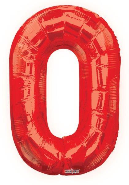 Balão Foil 34 Nº 0 - Vermelho