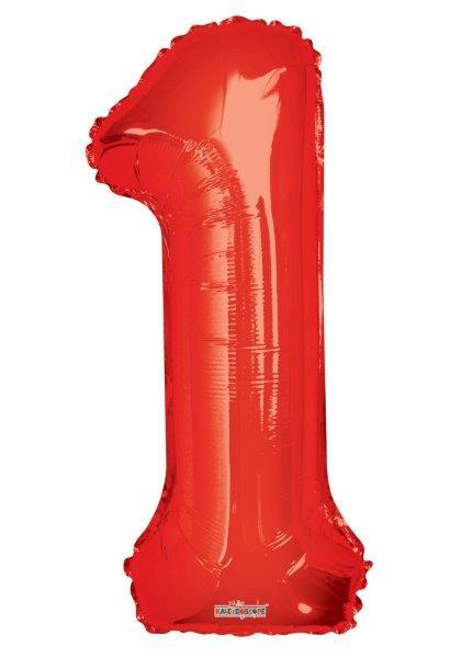 Balão Foil 34 Nº 1 - Vermelho
