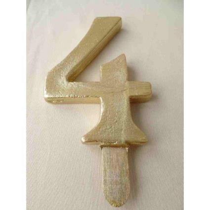 Vela Gigante 13cm Nº4 - Ouro