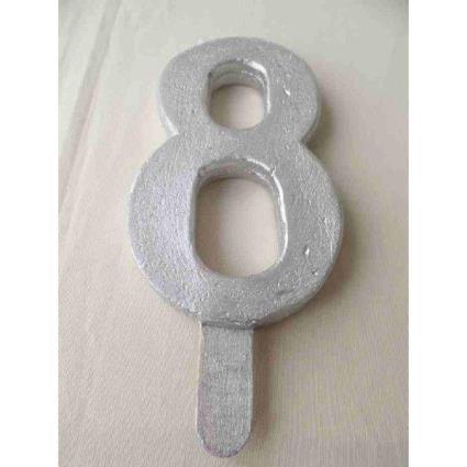 Vela Gigante 13cm Nº8 - Prata