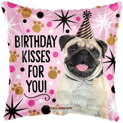 Balão Foil 18 Birthday Kisses For You