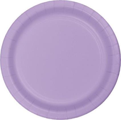 24 Pratos De Cartão 23cm - Lilás