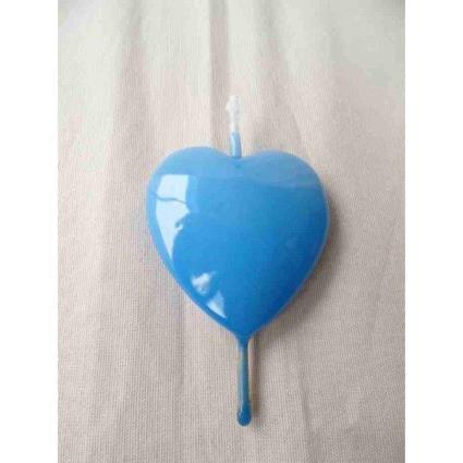 Vela 6cm Coração - Azul Céu