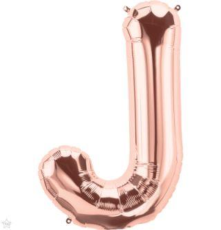 Balão Foil 34 Letra J - Rose Gold