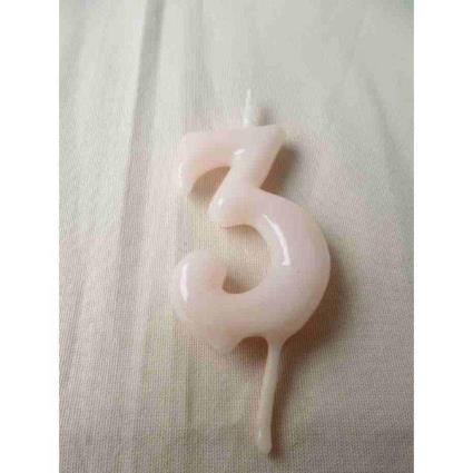 Vela 6cm Nº3 - Branco