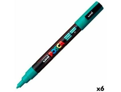 Rotulador Posca Pc-3m Verde Esmeralda (6 Unidades)