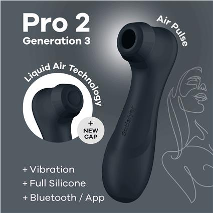 ESTIMULADOR PRO 2 GEN 3 SATISFYER COM CONNECT APP PRETO