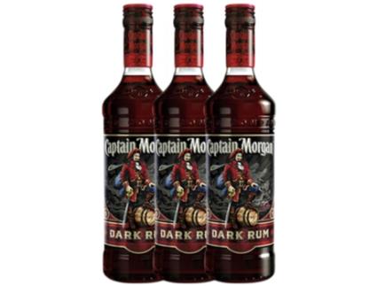 Rum CAPTAIN MORGAN Captain Morgan Dark (1 L - 3 unidades)