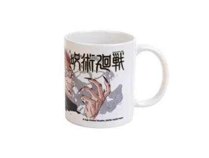 Caneca JUJUTSU KAISEN Yuji & Sukuna Branco 350 ml