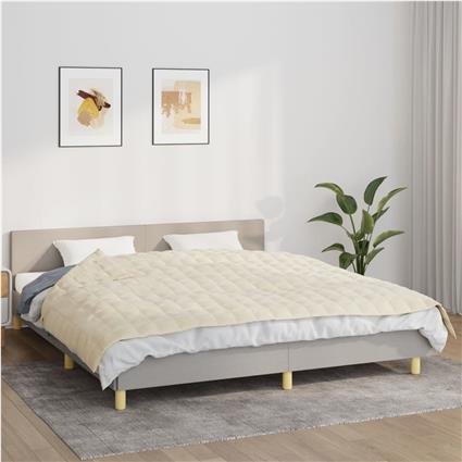 vidaXL Manta pesada 11 kg 155x220 cm tecido creme-claro