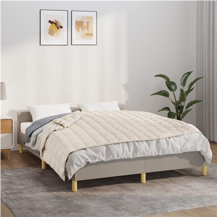 vidaXL Manta pesada 5 kg 120x180 cm tecido creme-claro