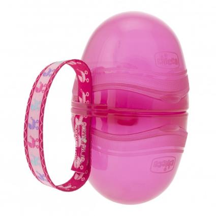 Porta chupetas duplo  rosa