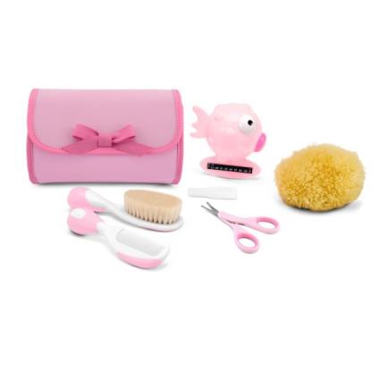 O meu primeiro conjunto de higiene  rosa