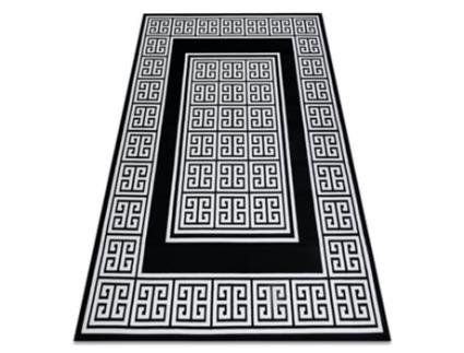 Tapete Gloss Moderno 6776 85 À Moda, Quadro, Grego Preto/Marfim (180 x 270 cm)