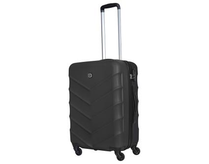 Mala De Viagem Média Rígida Airport Preto 4 Rodas 65cm