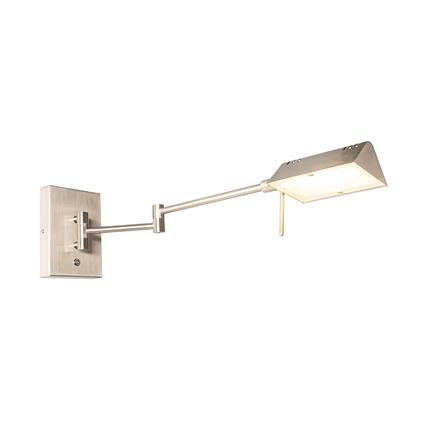 Design wandlamp staal incl. LED met touch dimmer - Notia