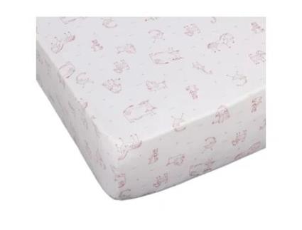 Conjunto de 2 Lençóis de Baixo BLANC AVENUE BÉBÉ (40 x 80 cm - 100% Algodão - Rosa)