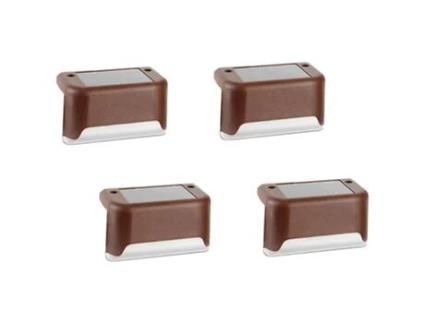 4 Peças Luzes Solares MMINGY de Passo Led Luzes Solares Brancas