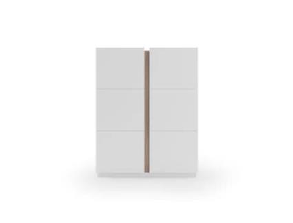 Sapateiro HERDASA Hessa Branco, Nogueira (90 x 95 x 35 cm)
