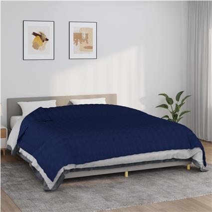 vidaXL Manta pesada 11 kg 235x290 cm tecido azul