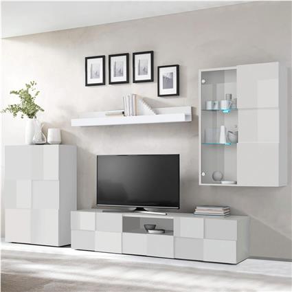 Estante TV DAMA Branco Brilho