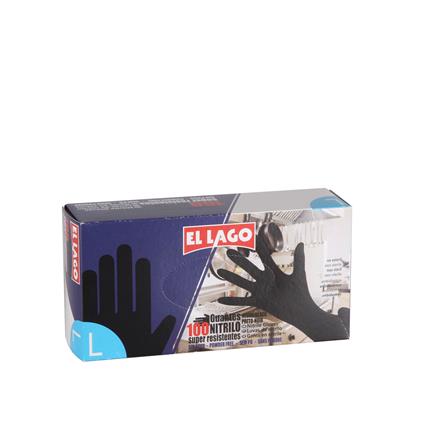 Luvas Nitrilo Preto Pack 100